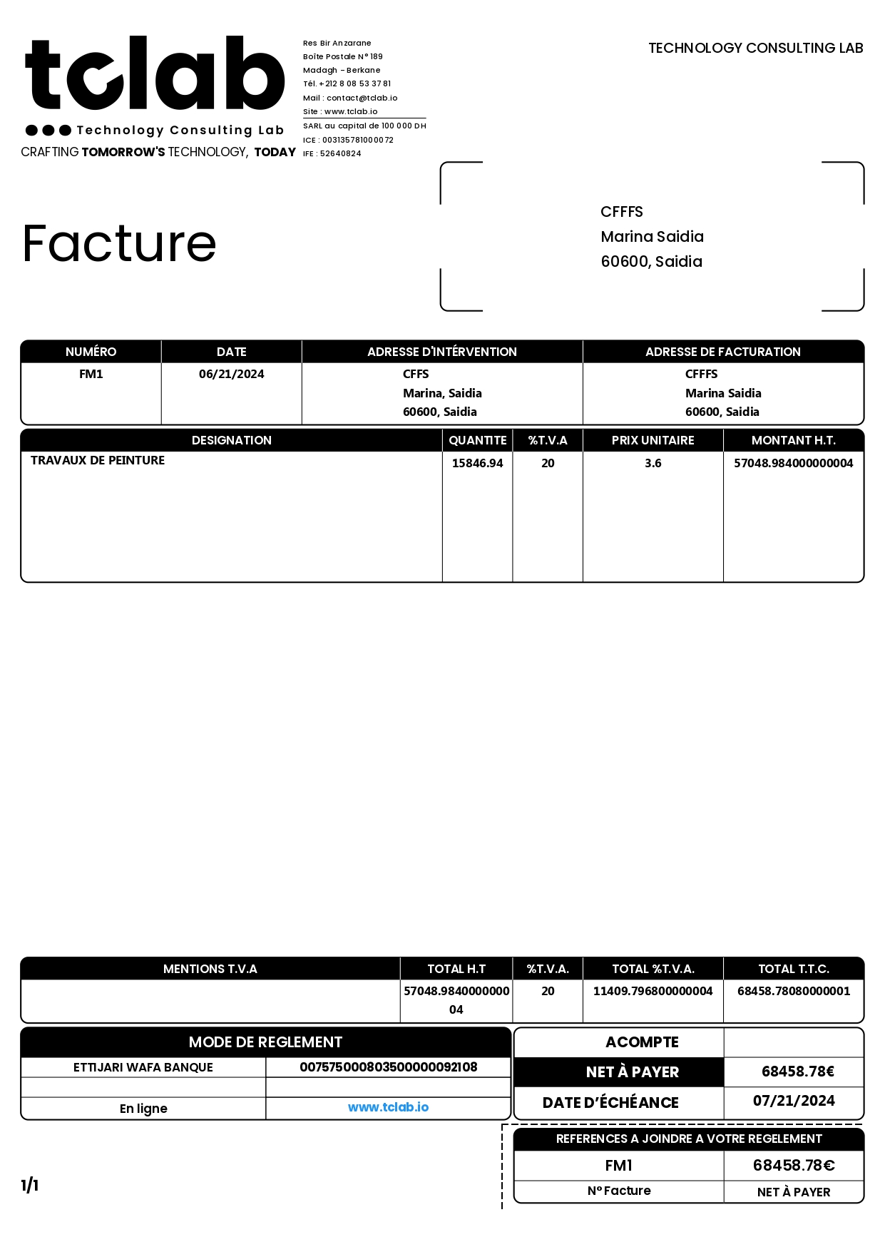 Génération PDF professionnelle