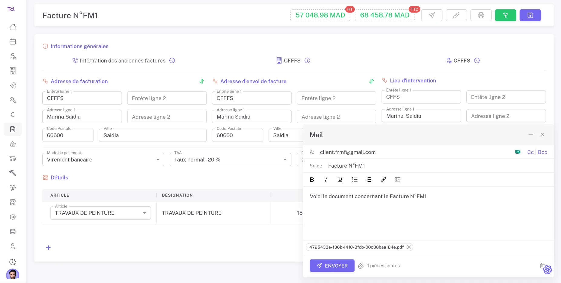 Envoi professionnel par email