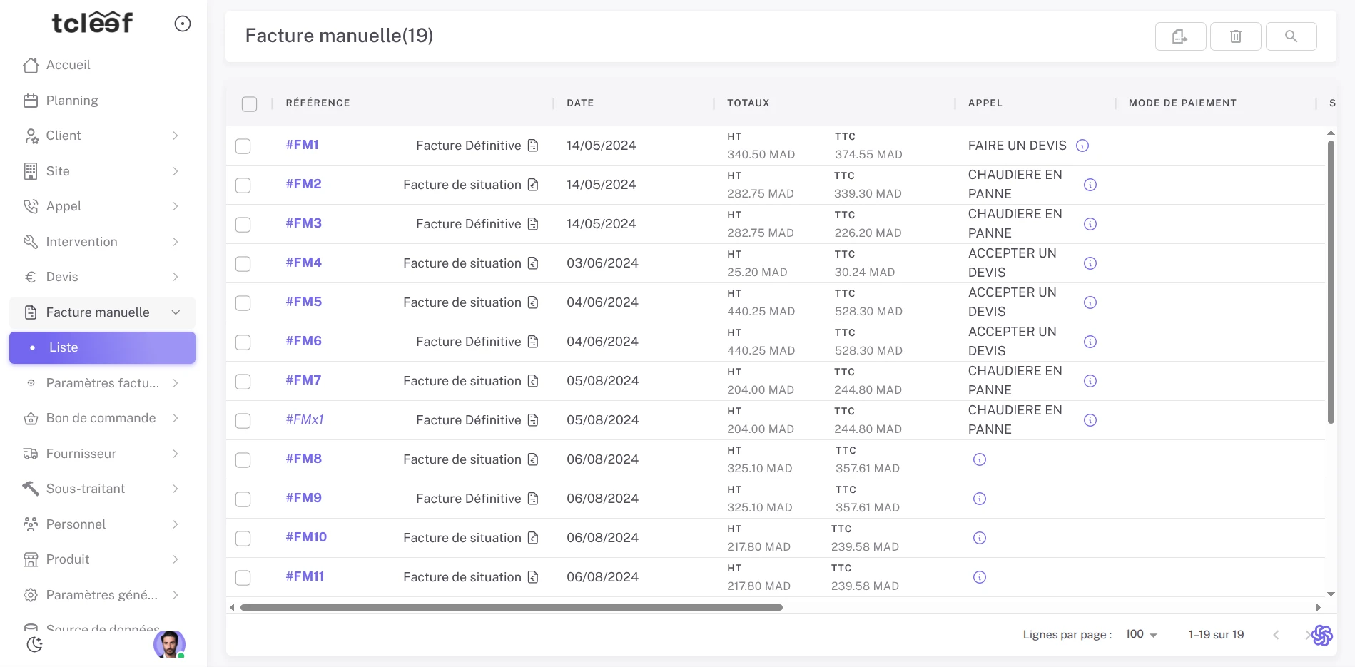 Vue d'ensemble et recherche avancée