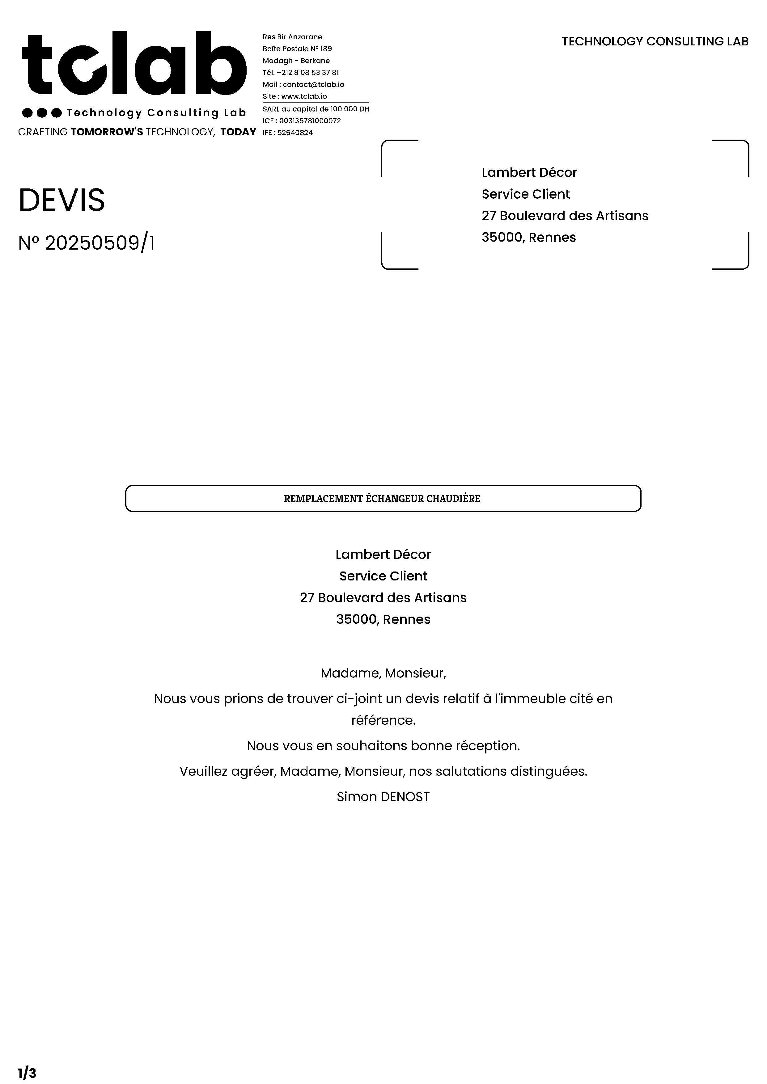 Génération PDF professionnelle